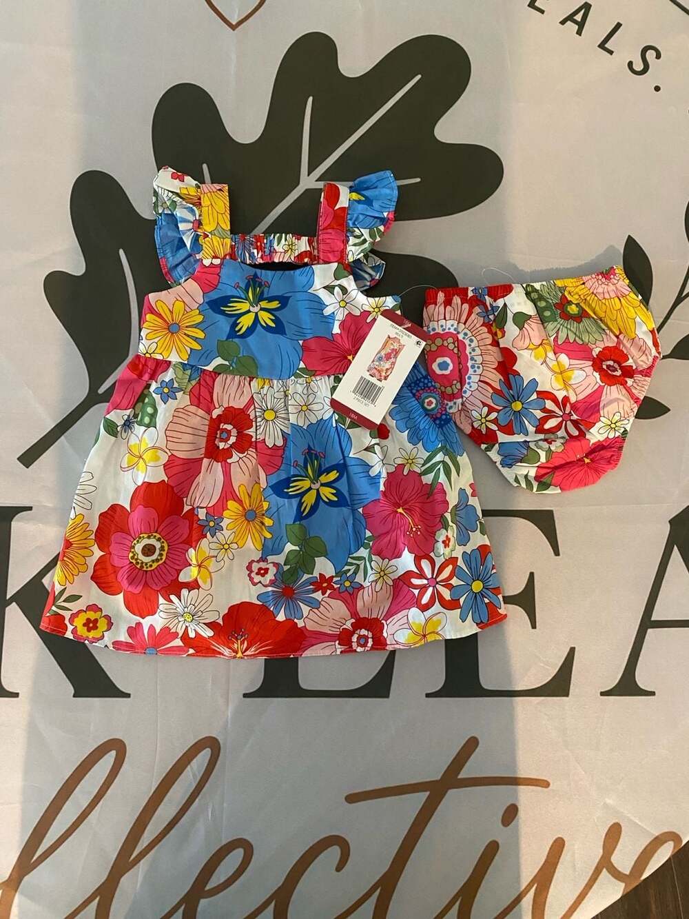 Counting Daisies Infant Girls 2-Piece Floral Woven Dress Set
